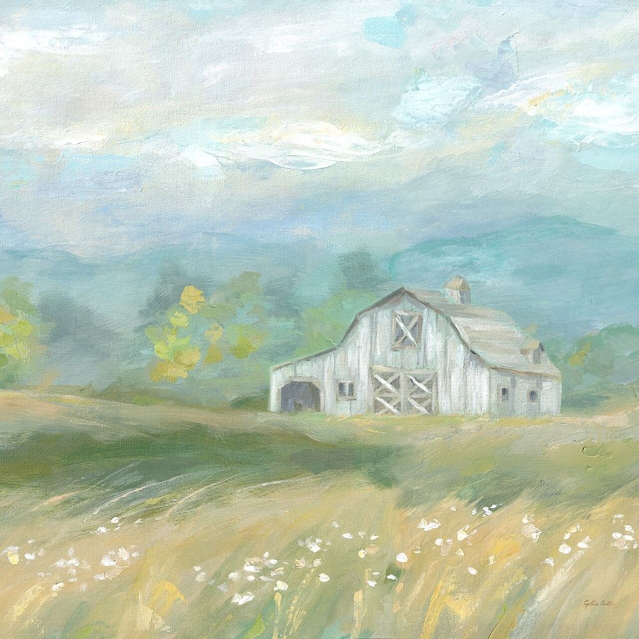 Country Meadow Farmhouse Poster Print by Cynthia Coulter - Item # VARPDXRB12980CC